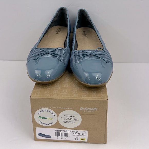 Dr SCHOLL’S WEXLEY BOW LOAFERS, OXIDE BLUE COLOR, ODOR-BAN, SIZE 11M, EUR 42 - Picture 2 of 16